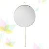 ARTIBETTER Round Makeup Mirror Wall Mount Metal Frame Smooth Surface Handheld Home Travel Use view 3