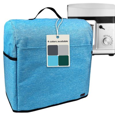 TORISING Stand Mixer Dust-proof Cover with Organizer Bag for Kitchenaid Mixer, Multi Pockets for Various Kitchen Appliance Accessories (Blue, 4.5-5 Quart)