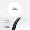 LIGUOYI Circle Mirror, Round Bathroom Wall Mirror, 20" Brushed Metal Frame Wall Mounted Circle Mirror, Modern Vanity Mirror, for Bathroom, Vanity, Living Room, Bedroom, Entryway Wall Decor view 4