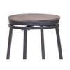 American Woodcrafters Chesson Gray Metal and Wood Backless Counter Stool view 4