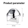 DBMGB Chafing Dish Food Warmers, Electric Food Warmers for Parties Buffets, Stainless Steel Round Chafing Dish Set 6L, Keeping Food Warm view 3