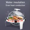 DBMGB Chafing Dish Food Warmers, Electric Food Warmers for Parties Buffets, Stainless Steel Round Chafing Dish Set 6L, Keeping Food Warm view 4