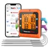ThermoPro 650 ft Bluetooth Meat Thermometer with 4 Color-Coded Probes, Wireless Meat Thermometer Digital Wireless with Timer, Commercial Cooking Tools & Utensils Rechargeable for Smoker Oven view 1