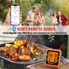 ThermoPro 650 ft Bluetooth Meat Thermometer with 4 Color-Coded Probes, Wireless Meat Thermometer Digital Wireless with Timer, Commercial Cooking Tools & Utensils Rechargeable for Smoker Oven view 2