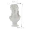VOSAREA White Statue Pen Holder Pen Container Office Pen Holder Sculpture Pen Holder Desktop Decor Flower Vase Figurine Pen Holder Cosmetic Brush Holder Portrait Sculpture Makeup Holder view 2