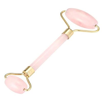 Femg Shui Rose Quartz Roller Includes Rose Quartz Gua Sha Set Scraping Massage Tool