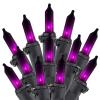 Minetom Halloween String Lights Outdoor 100 Count 25 Feet Incandescent Bulb Mini Lights for Christmas Indoor Garland Party Festival Decoration, Purple view 1