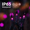 Minetom Halloween String Lights Outdoor 100 Count 25 Feet Incandescent Bulb Mini Lights for Christmas Indoor Garland Party Festival Decoration, Purple view 3
