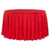 Vibrant Red Polyester Table Skirt - 17' x 29" (1 Pc), Premium & Durable Table Decor, Perfect For Weddings, Parties & More view 1