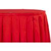 Vibrant Red Polyester Table Skirt - 17' x 29" (1 Pc), Premium & Durable Table Decor, Perfect For Weddings, Parties & More view 2