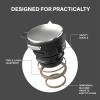 IDEUS Thermal Coffee Carafe 68oz (2,000ml), Stainless Steel Double Wall Insulated Vacuum Flask, Water Jug Coffee Server and Beverage Dispenser, Heat and Cold Retention (Black-Silver, 68oz (2,000ml)) view 4