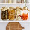 1 Gallon Square Glass Storage Jars with Airtight Lids, 2 Pack Large Glass Pickle Jars for Fermenting, Clear Glass Canister for Flour, Cookie, Candy, Kombucha, Sun tea(Extra Labels and Gasket) view 4