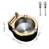 Retro Metal Ashtray with Matches, Stainless Steel Portable Multifunctional Ashtray, Vintage Gift for Men Husband Father Boyfriend Friends (Golden) view 2