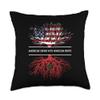 American Grown With Moroccan Roots - Flag of Morocco Throw Pillow view 1
