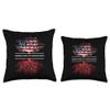 American Grown With Moroccan Roots - Flag of Morocco Throw Pillow view 3