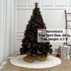 60-Inch Rib Knit Christmas Tree Skirt with Oak Buttons, Cream White view 2