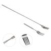 Alvinlite Extendable Fork, Telescopic BBQ Dinner Long Handle Fork Fruit Dessert Stainless Steel Cutlery for Home Cafe Resturant view 2