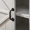 FirsTime & Co. White Bolton Barn Door End Table, Side Table, Night Stand, Wood and Metal, 26 x 14 x 21.5 inches view 4