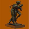 Persian Nice Belly Dancers Musicians 100% Real Handcrafted Bronze StatueEG view 3