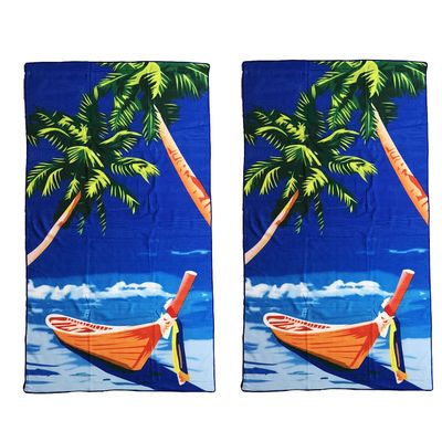 allgala Microfiber Beach Towel | Packable Beach Towel for Family | Quick Dry, Lightweight, Super Absorbent | Perfect for Beach, Pool, and Camping | Oversize 40"x70" - Boat