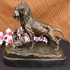 Bronze Sculpture Male Lion W/Cubs Art Deco Large Figurine Sculpture view 1