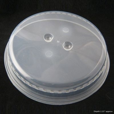 12 Pc Microwave Cover Splatter Screen Steam Release Lid 10" Plastic Plate Vent