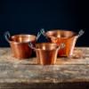 Sertodo Copper Jam Pan | 8 in Diameter x 3.25 in Deep | 1 Qt | 100% Pure Copper, Heavy Gauge, Hand Hammered, Patented Handle System | Mix Perfect Jam view 2