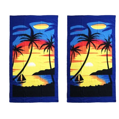 allgala Microfiber Beach Towel Quick Dry, Lightweight, Super Absorbent | Perfect for Beach, Pool, and Camping | Oversize 40"x70" - Sunset Prints