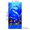 allgala Microfiber Beach Towel | Packable Beach Towel for Family | Quick Dry, Lightweight, Super Absorbent | Perfect for Beach, Pool, and Camping | Oversize 40"x70" - Dolphin view 2