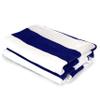 allgala Oversize 40x70 Inch (1x1.8M) Cabana Stripe Design Microfiber Beach Towel-Royal Blue (Pack of 2)-BT81236 view 1