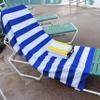 allgala Oversize 40x70 Inch (1x1.8M) Cabana Stripe Design Microfiber Beach Towel-Royal Blue (Pack of 2)-BT81236 view 3