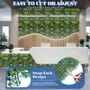 ECOOPTS 20"x20" Faux Ivy Privacy Fence Screen Artificial Boxwood Panels Topiary Hedge Plants for Indoor Outdoor Decoration, #5 Mixed Leaves, 28 Packs view 3
