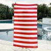 allgala Oversize 40x70 Inch (1x1.8M) Cabana Stripe Design Microfiber Beach Towel-Red (Pack of 2)-BT81235 view 3