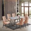 Kings Brand Furniture - Elmer Crystal-Tufted Upholstered Fabric Dining Room Chairs, Set of 2, Light Brown view 2