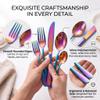 VIVANI 20-Piece Rainbow Silverware Set for 4, Stainless Steel Flatware Set view 3