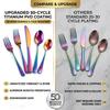 VIVANI 20-Piece Rainbow Silverware Set for 4, Stainless Steel Flatware Set view 4