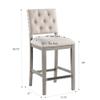 American Woodcrafters Ellesse Cream Polyster Fabric Solid Wood Counter Stool view 3