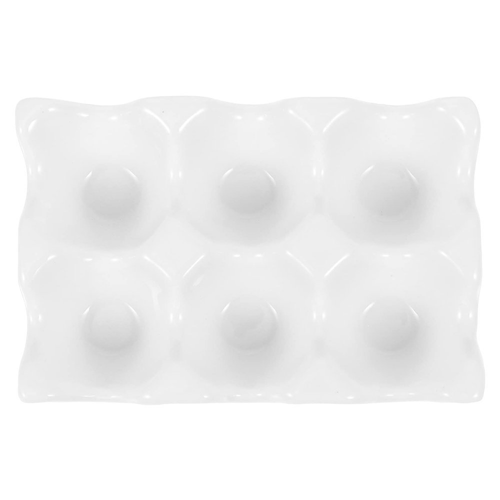 Cabilock 1pc White Egg Holder Slot Reusable Egg Tray Convenient Kitchen Organizer Elegant Design for Home Use