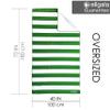 allgala Oversize 40x70 Inch (1x1.8M) Cabana Stripe Design Microfiber Beach Towel-Green (Pack of 2)-BT81237 view 2
