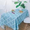 Moroccan Waterproof Polyester Fabric Tablecloth Rectangle Wrinkle Free Wipeable Spillproof Table Cover for Kitchen Dining Room Picnic Banquet Party (60" x 84", Turquoise) view 1