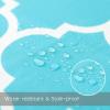 Moroccan Waterproof Polyester Fabric Tablecloth Rectangle Wrinkle Free Wipeable Spillproof Table Cover for Kitchen Dining Room Picnic Banquet Party (60" x 84", Turquoise) view 2