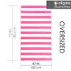 allgala Oversize 40x70 Inch (1x1.8M) Cabana Stripe Design Microfiber Beach Towel-Pink (Pack of 2)-BT81239 view 2