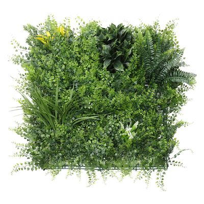 ECOOPTS 20"x20" Faux Ivy Privacy Fence Screen Artificial Boxwood Panels Topiary Hedge Plants for Indoor Outdoor Decoration, #4 Mixed Leaves, 11 Packs