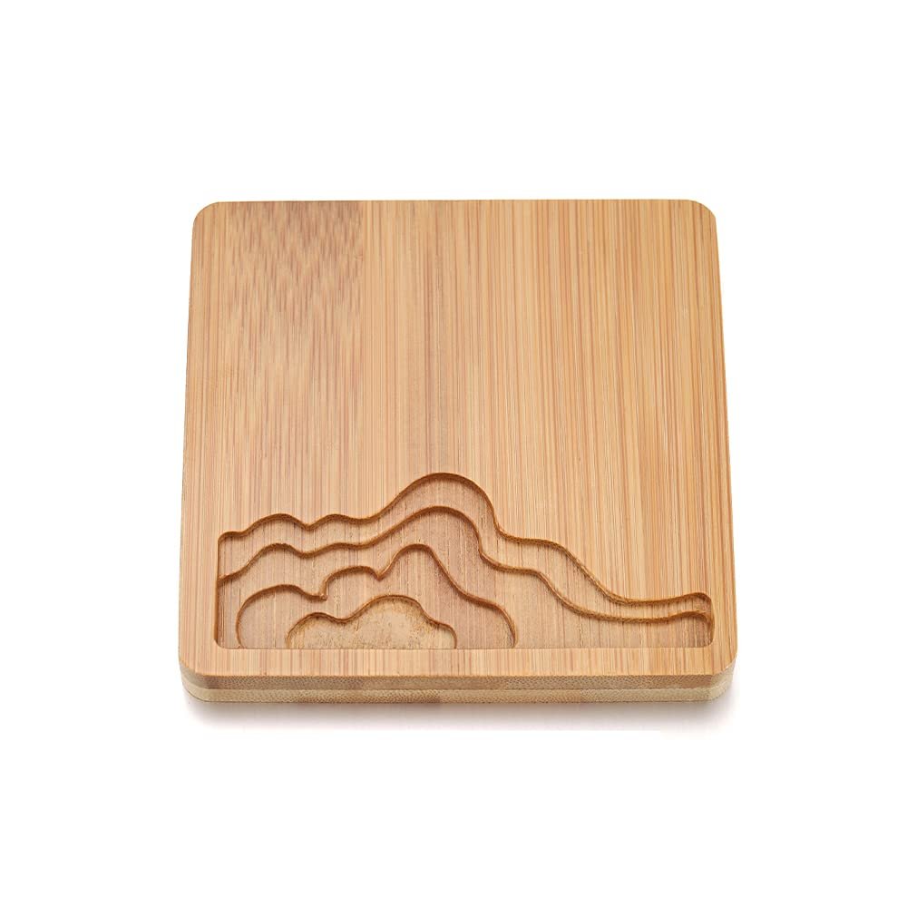 AGCFABS Chinese Placemat Bamboo Wood Coasters Waterproof Pad Landscape Plate Mat Creative Kitchen Table Mat for DIY Resin Coaster (2)