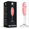 Bean Envy Milk Frother, Coffee Stirrers, Frother Wand, Milk Frother Handheld, Frother with stand, Hand Blender for Coffee, Lattes, Cappuccino, Matcha and Hot Chocolate  Kitchen Gifts - Rose Pink view 1