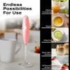 Bean Envy Milk Frother, Coffee Stirrers, Frother Wand, Milk Frother Handheld, Frother with stand, Hand Blender for Coffee, Lattes, Cappuccino, Matcha and Hot Chocolate  Kitchen Gifts - Rose Pink view 3