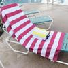 allgala Oversize 40x70 Inch (1x1.8M) Cabana Stripe Design Microfiber Beach Towel-Fuchsia (Pack of 2)-BT81241 view 3