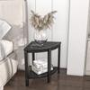 Bamboo Corner Shower Bench Waterproof Stool with Space-Efficient Storage Shelf - Shower Stool Seat for Indoor or Outdoor Use(Black) view 4