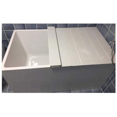 LYLFF Bathtub Cover Dustproof Foldable Dustproof Board Bathtub Insulation Cover, Bathtub Insulation Cover, Used to Prevent Dust from Increasing Load-Bearing (Color : White, Size : 175x75x0.6cm)