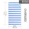 allgala Oversize 40x70 Inch (1x1.8M) Cabana Stripe Design Microfiber Beach Towel-Light Blue (Pack of 2)-BT81240 view 2